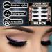 4 Pairs Self-Adhesive Glitter False Eyelashes with Eyeliner Stickers Reusable & Waterproof Black Eye Makeup Set - Buy Online on GoSupps.com