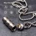 Titanium Pill Case Necklace for Men | Waterproof Keychain Pill Holder - Bamboo 2 Pack - Micro Emergency Aspirin & Nitro Storage - Buy Online on GoSupps.com