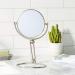 Jerdon 6-Inch Folding Travel Mirror with 10X Magnification - Nickel Finish | Model MC450N - Buy Online on GoSupps.com