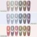 Born Pretty 6Pcs Magnetic Gel Polish Set - Reflective Glitter Auroras Snowlight Cat - LED Gel Nail Art Manicure Kit - Holiday Gift Set - Buy Online on GoSupps.com