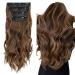 4PCS-11Clips Hair Extensions Clip in Curly Synthetic Clip in Hair Extension Fiber Hair Pieces 22 Inches Long Hair for Women Wavy Hair Pieces for Full Head-Curly #Chocelate Brown to Sandy Brown 22 Inch Curly #Chocelate Brown to Sandy Brown