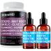 Liquid Collagen Biotin (2pk) and Nitric Oxide (1pk) Supplement Bundle - Potent Vitamins for Hair Skin Nails Heart Circulatory and Lipid Support - Non-GMO Vegan Gluten-Free