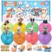 Puppy Bath Bombs Gift Set for Kids 8PCS Organic Natural Bath Bombs with Surprise Toys Inside Dog Stickers Bubble Bath Fizz Spa Birthday Gift for Women Boys Girls Dog Figurines Bath Toy