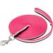 8m Equestrian Lunging Line for Horses - Soft Nylon Leash with Hand Loop & Carabiner for Floor Work - Neon Pink/White/Black - Buy Online on GoSupps.com