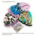XL 4 Pack Double Layer Waterproof Satin Shower Caps for Women - Reusable & Extra Large Bathing Hat - Buy Online on GoSupps.com