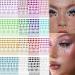 2640 Pieces Self Adhesive Rhinestone Stickers Face Gems Stick on for Face Nail Body Makeup  4 Size 16 Sheets Bling Jewels Stickers for DIY (4 Size 16 Colors)