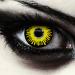 Design lens colored daily lenses contact lenses yellow and black without prescription for Halloween costume as a PennyWise Jeffrey Dahmer Horrorclown - 2 pieces (1 pair) yellow eye lenses