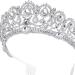 BABEYOND Vintage Crystal Queen Crown Tiara | Rhinestone Wedding Princess Headband - Buy Online on GoSupps.com