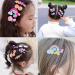 28-Piece Glitter Hair Clips Set for Girls - Cute Cartoon Hair Accessories & Flower Designs - Buy Online on GoSupps.com