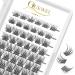 QUEWEL Individual eyelash clusters lashes naturally d curl mix8-16 segments wide foundation individual eyelashes for eyes make-up diy eyelash extension (natural d mix) 1 piece (1 Pack) natural D mix 8-16mm