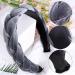 Vintage Gray Braided Headband - Rockabilly Fashion Hair Accessories for Women & Girls - Buy Online on GoSupps.com