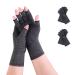 AovYoo 2 Pairs Fingerless Arthritis Compression Gloves Raynauds Gloves Rheumatoid Osteoarthritis Wrist Supports -Hand Pain Relief (M Non-slip) M Non-slip