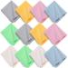 Hi -fot glasses cleaning cloth 12 pieces microfiber cloth for glasses sunglasses cameras tablets iPhone microfiber cleaning towels - 5.7 "/14.5cm *6.9" /17.5cm multicolor -12 pieces