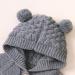 Haokaini Newborn Baby Winter Romper 12-18 Months Grey - Ear Hooded Knitted Snowsuit - Buy Online on GoSupps.com