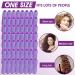 56 Pieces Sponge Curlers - No Heat Foam Hair Rollers for All Hair Lengths - Soft 15mm Curlers with Pintail Comb - Purple - Buy Online on GoSupps.com