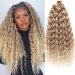GoGo Curl Crochet hair 18inch Ombre Deep Wave Crochet hair,Synthetic Deep Twist Crochet Braid Bohemian Crochet Braiding hair Extensions (6Packs,27/613)