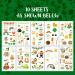 St Patrick's Day Temporary Tattoos - 10 Shamrock Assorted Face Body Stickers for Decoration | Irish Clover Themed Party Supplies (Color 02) - Buy Online on GoSupps.com