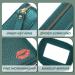 Small Makeup Bag with Mirror - Portable Lipstick Holder for Women | Red Lipstick Pattern & Dark Green Color - Holds 3 Lipsticks | Ideal Zippered Toiletry Bag for Travel - Buy Online on GoSupps.com