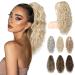 Brikabia blonde ponytail extension ponytail extension hair part with bracket long corrugated curly ponytail hair part clip in hair extension for women 40cm dirty blonde