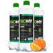 Biohy floor cleaner for wiping robot with orange scent (3 x 1 liter) |Cleaning agent concentrate for all wiping robots |Foam arm & strip -free |Sustainable 1: 200 concentrate sunny orange 1 l (3 pack)
