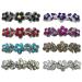 JCGY Set of 8 Hair Barrettes Small French Clip Barrette Sparkly Crystals, 1 each of 8 colors-8338