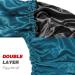 2PCS Extra Large Double Layer Satin Sleep Bonnet Cap - Dark Blue Green/Black - Buy Online on GoSupps.com