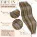 Buy Hetto Real Hair Tape Extensions - Brown & Blonde #P10/613 | 50cm 50g Smooth Remy Hair - International Shipping - Buy Online on GoSupps.com