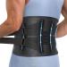 Lower Back Support Brace With Steel Plate Support Breathable Lumbar Decompression Belt Men Women Posture Corrector Waist Trainer For Instant Back Pain Relief (Color : Black Size : L) lofty ambition Black M
