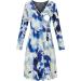 OUGES Womens V-Neck Floral Maternity Nursing Dress with Pockets - Long Sleeve - Buy Online on GoSupps.com