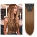 Clip in extensions hair extensions barsdar thick hair extension long smooth hair part 50cm 5-part set with full head for women extensions clip in 27/30 # 50cm 27/30 # strawberry blonde mixed red-brown