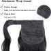 18 inches SEGO Ponytail Hair Extension Human Hair Real Remy Curly Wavy #1 Jet Black Wrap Around One Piece Clip in Hairpieces for Women Body Wave (90g) - Buy Online on GoSupps.com