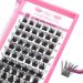 Lash Clusters, 72 Pcs Individual Lashes, Cluster DIY Lash Extension, Volume Eyelashes Look, Super Thin Band and Comfortable (D-10mm) 10 mm Volume