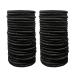 ZBORH 50 Pcs Black Elastic Hair Tie  Elastic Ponytail Holders  No Damage for Thick Hair Small Hair Rubber Bands for Women Girls Men with Thick Straight Curly Hair (4mm) Black 1