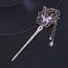 Shop Lurrose Rhinestone Hair Sticks | Vintage Crystal Butterfly Hairpins for Women & Girls - Purple - Buy Online on GoSupps.com