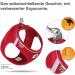 Curli Magnetic Vest Harness V2 for Dogs - XS Red Striped | Adjustable Reflective Stretch Air-Mesh Magnetic D-Rings - International Shipping Available - Buy Online on GoSupps.com