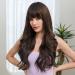 Emmor Dark Brown Wigs for Women Long Curly Synthetic Wigs with Pony Highlights | Heat-Resistant Naturally Looking Hair - Buy Online on GoSupps.com