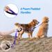 Petbonus Double Dog Leash for 2 Dogs - Adjustable Reflective & Padded Handles for Medium to Large Breeds - Purple - Buy Online on GoSupps.com