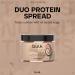 Duo Protein Spread Milk & White Chocolate Hazelnut 500g - Bulk Size | High Protein Snack Spread - Buy Online on GoSupps.com