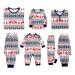 PATPAT Family Christmas Pjs Matching Sets Reindeer and Snowflake Patterned Sleepwear Xmas PJS Set for Couples and Kids Men XXL Bluewhite