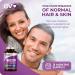 Biotin Hair Growth Supplement 12 000mcg with Coconut Oil | 400 High Strength Tablets for - 13 Month Supply Vitamin B7 Supports Normal Skin & Made in UK by EVO Nutrition - Buy Online on GoSupps.com