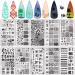 Nail Stamp Plate Gel Set - 22 pcs: Stamping Plates, Polishes, Stamper, Scaper, Templates - Flowers, Animals, Holidays, Summer, Lace Designs - Buy Online on GoSupps.com