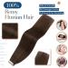 Elailite Invisible Hair Extensions - Real Remy Human Hair Tape Extensions - 20 Pieces 45cm 30g #04 Mittelbraun - Effortless Volume & Length - Buy Online on GoSupps.com