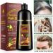  GMOLARSUSCO Dark Brown Hair Dye Shampoo 3 in 1 for gray hair 100% gray coverage for women and men herbal ingredients color shampoo in minutes 500 ml - Buy Online on GoSupps.com