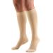 Truform 20-30 mmHg Compression Stockings for Men and Women, Knee High Length, Closed Toe, Beige, Large Beige Large (1 Pair)