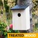 British Garden Nesting Bird Boxes - Set of 4 | Wooden Houses for Blue Tits, Sparrows, and Robins | Hinged Roof for Easy Cleaning - Buy Online on GoSupps.com