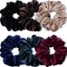 Venust thick hair tie for women thick hair premium and large hair tie soft ropes ponytail holder hair accessories 6 pieces V-multi