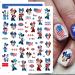 12Pcs 4th of July Nail Art Stickers - American Flag Designs Self-Adhesive Decals for Women and Kids - Buy Online on GoSupps.com