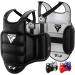 RDX Boxing Body Protector Reversible, Kickboxing MMA Muay Thai Chest Guard, Sparring Training Heavy Punching, Adjustable Shield, Martial Arts Upper Belly Protection Pad, Taekwondo TKD Vest Black Large-X-Large
