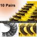 10 Pairs Russian Strip Lashes Thick Fluffy Natural False Eyelashes Cat Eye Lashes Individual Thick Cluster Lashes 17MM Length DD Curl Fake Anime Lashes Big Wispies Eyelashes Faux Mink Lashes 10 Pairs DD1001 - Buy Online on GoSupps.com