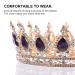 FRCOLOR Gold Baroque Jeweled Queen Crown - Vintage Crystal Tiara & Rhinestone Wedding Crown for Women - Perfect for Birthdays & Special Occasions - Buy Online on GoSupps.com
